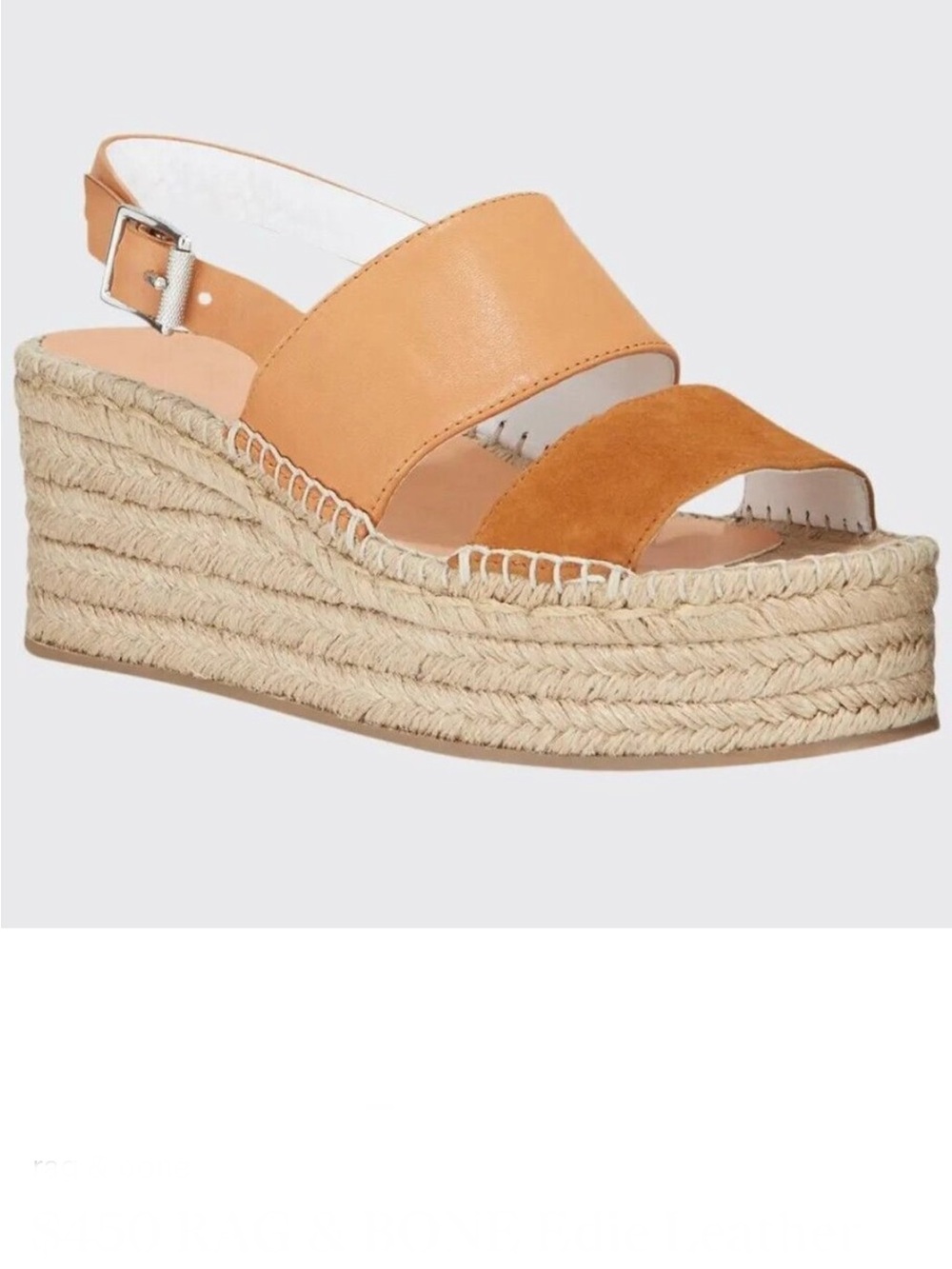 Rag & Bone Edie Leather, Suede Wedge Espadrille